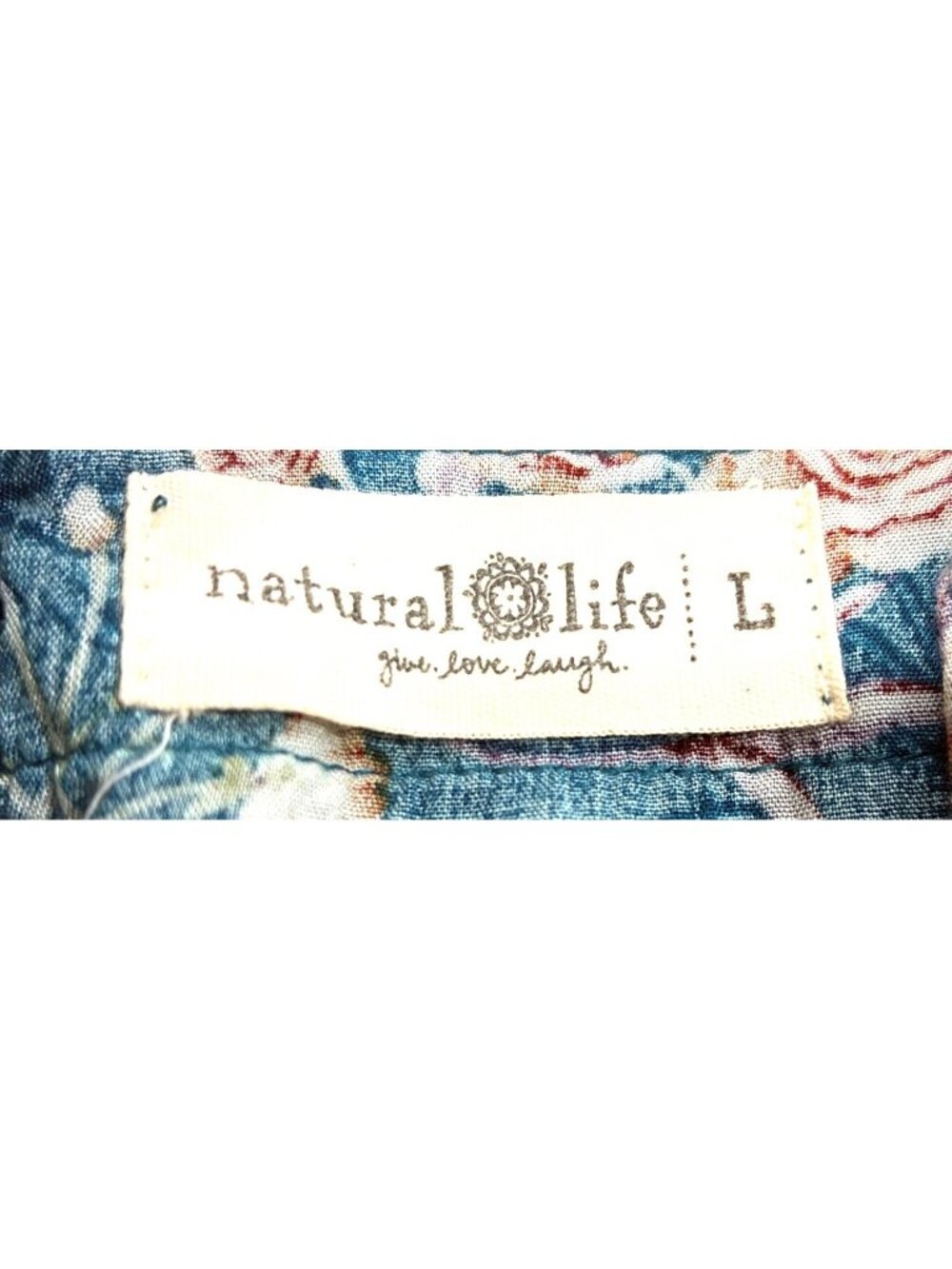 Natural Life Blue Floral Maxi sundress Adjustable Straps & back Button Detail L - Picture 6 of 11